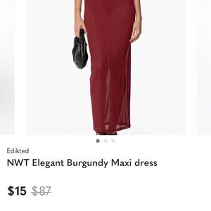 Edikted Burgundy Maxi Dress